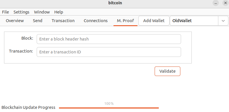 Merkle proof of inclusion