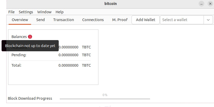 The blockchain is not up to date yet