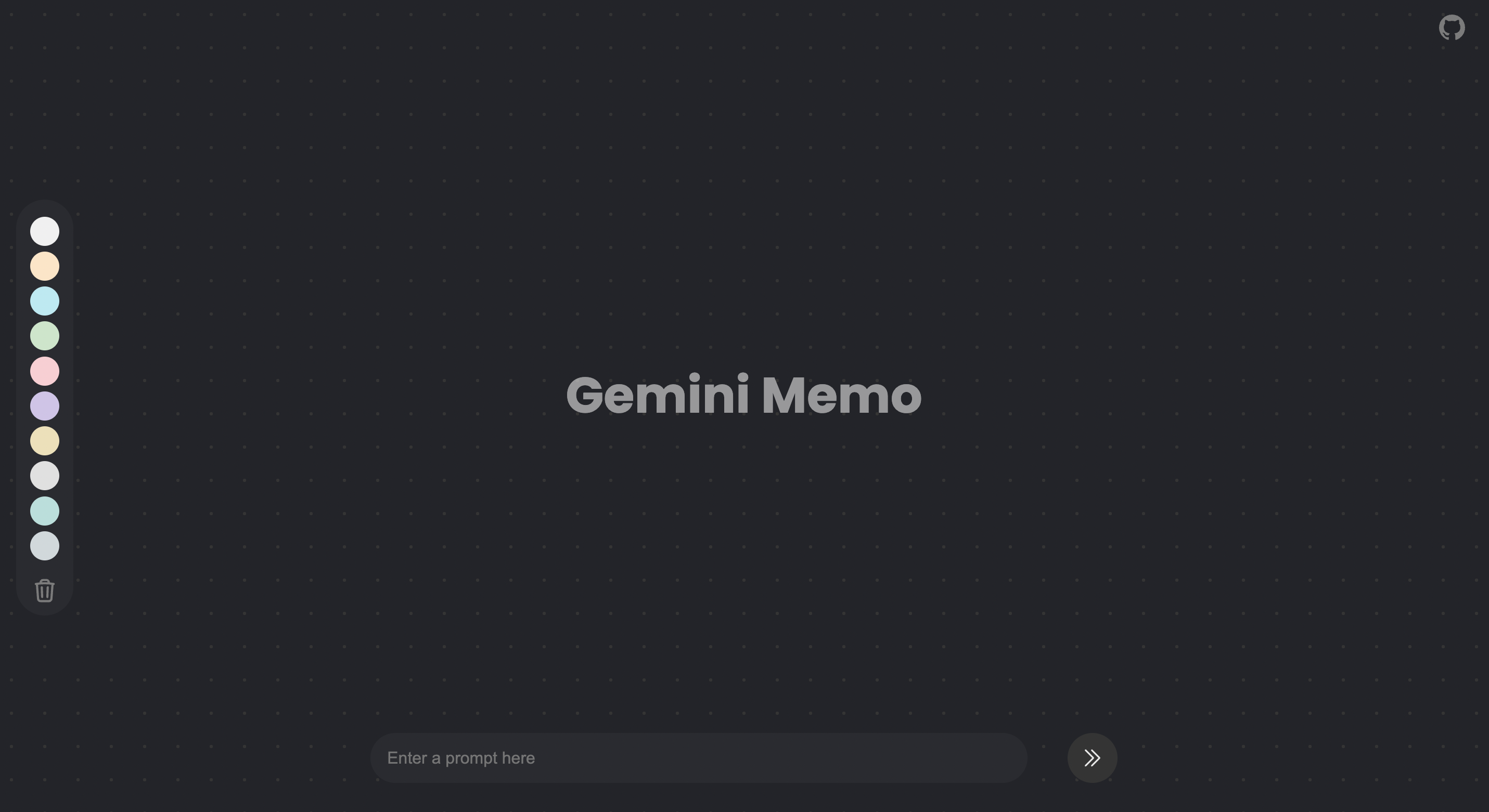 Gemini Memo Main Page