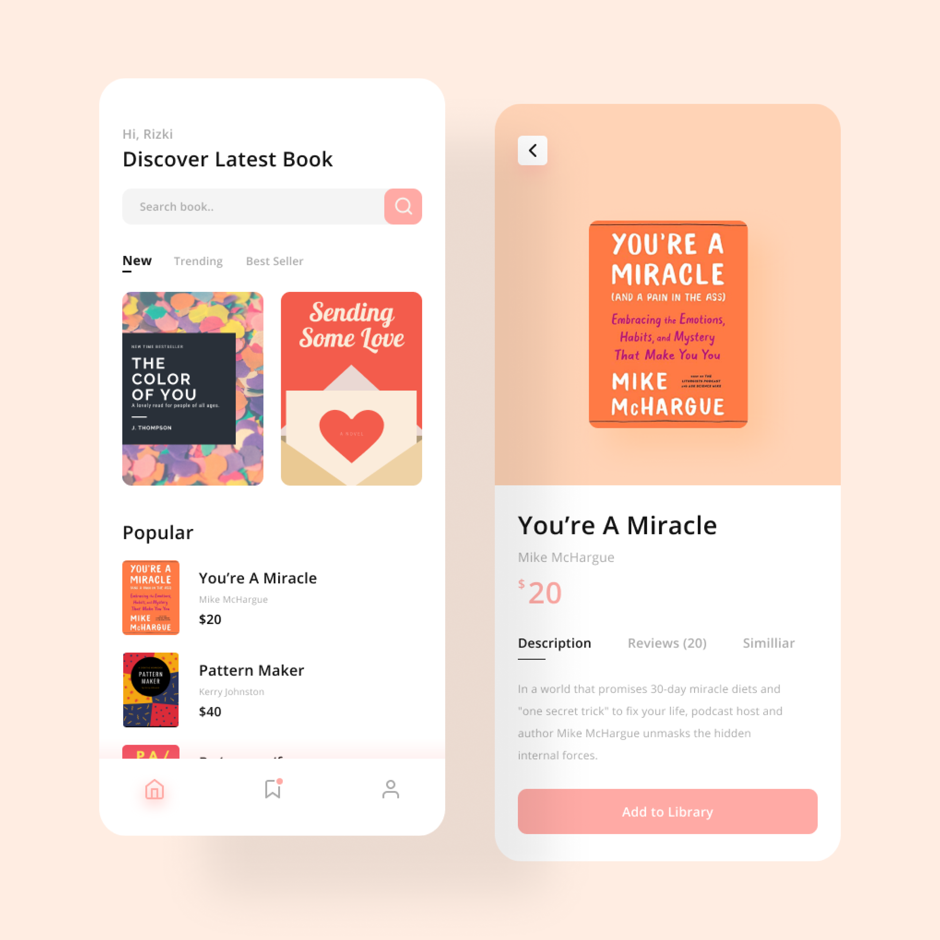 Book App UI Design