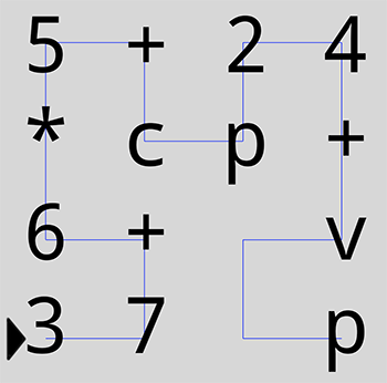 Example code that prints "A6"