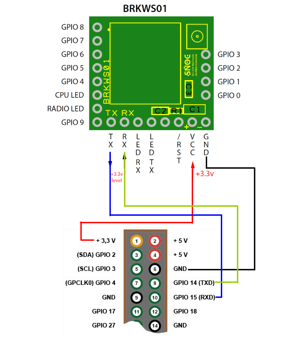 Raspberry-WSSFM10 pin connection