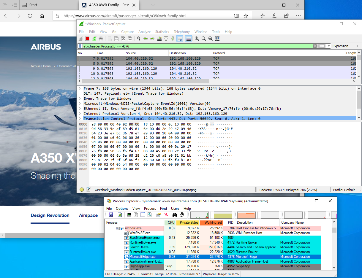 ETW packet capture