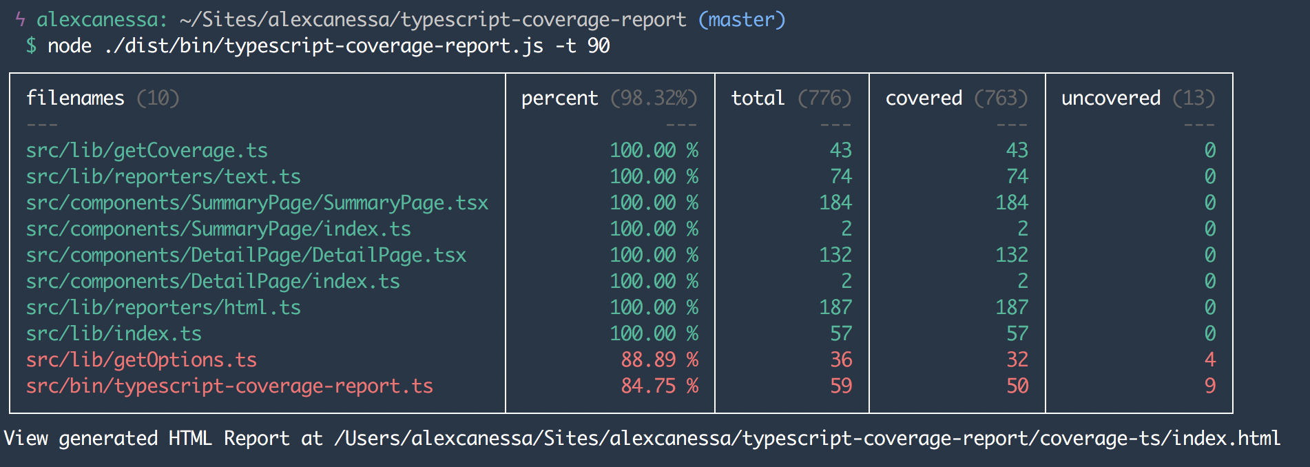 terminal table