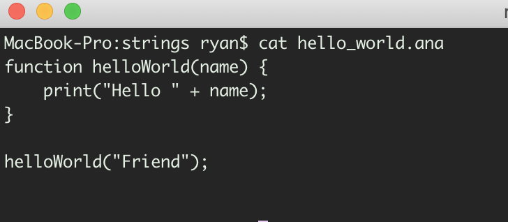 Hello World code sample