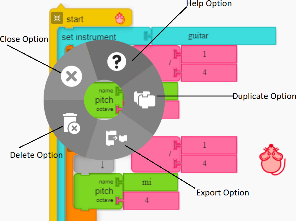 Right-click context menu