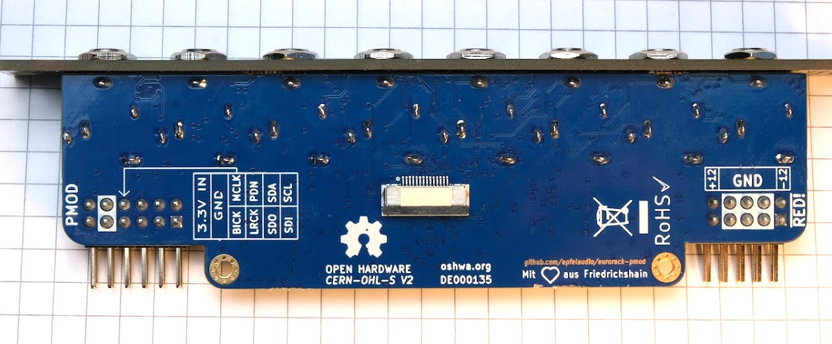 assembled eurorack-pmod module R3.3 (bottom)