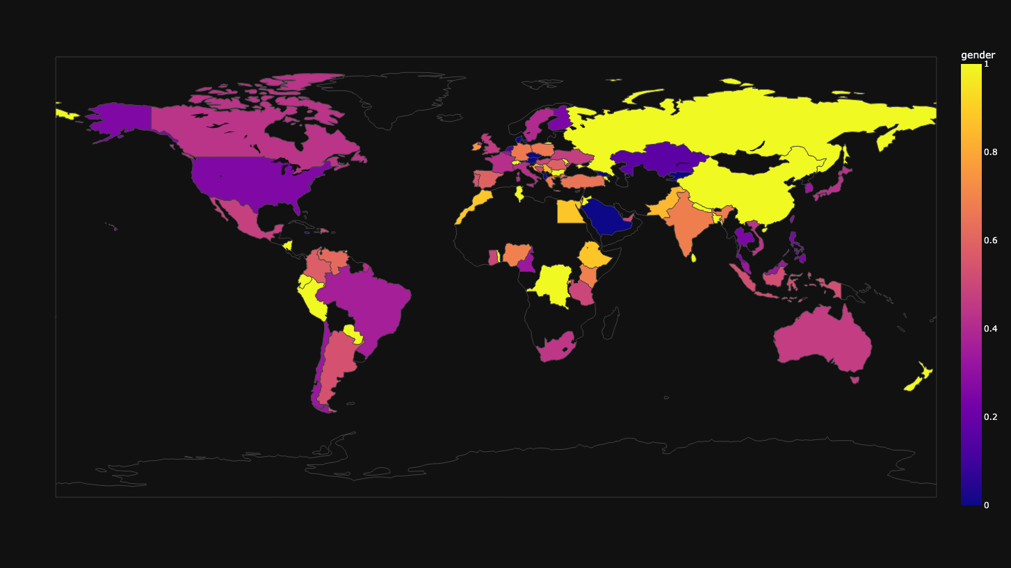 map of gender