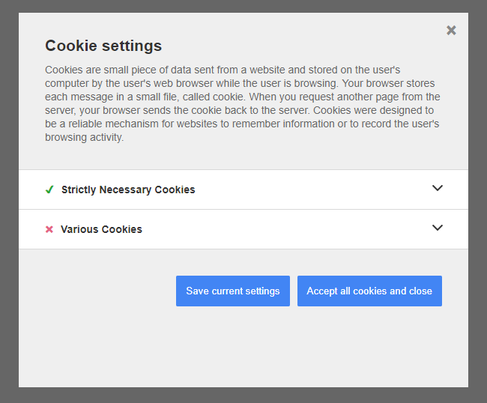 Cookieconsent modal