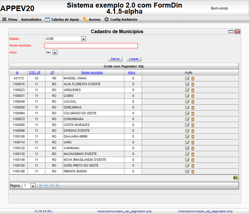 Tela formDin 4.1.5 App02