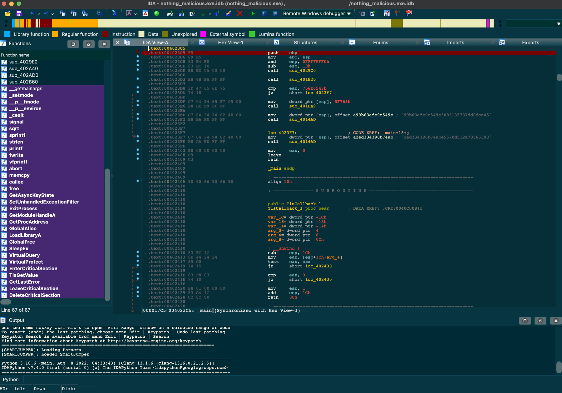 IDA Pro Solarized Theme macOS Screenshot