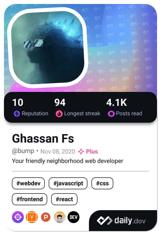 Ghassan Fs's Dev Card