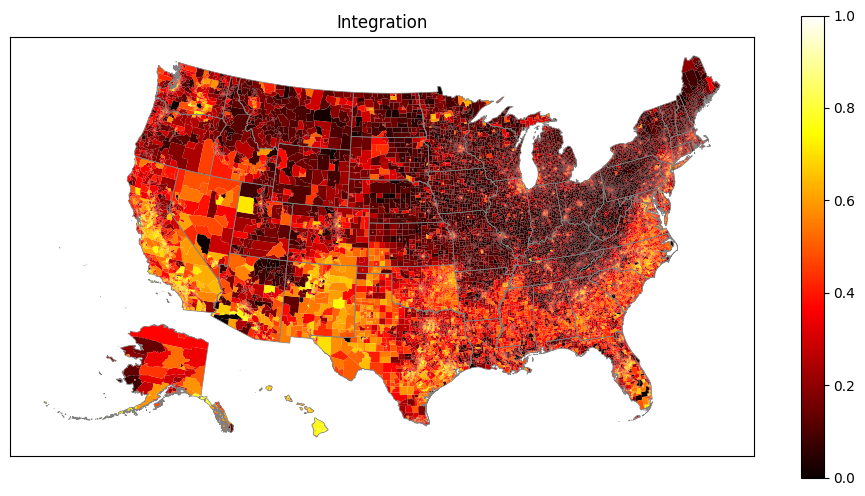 Nationwide Integration at the Census Tract over Block Group Level