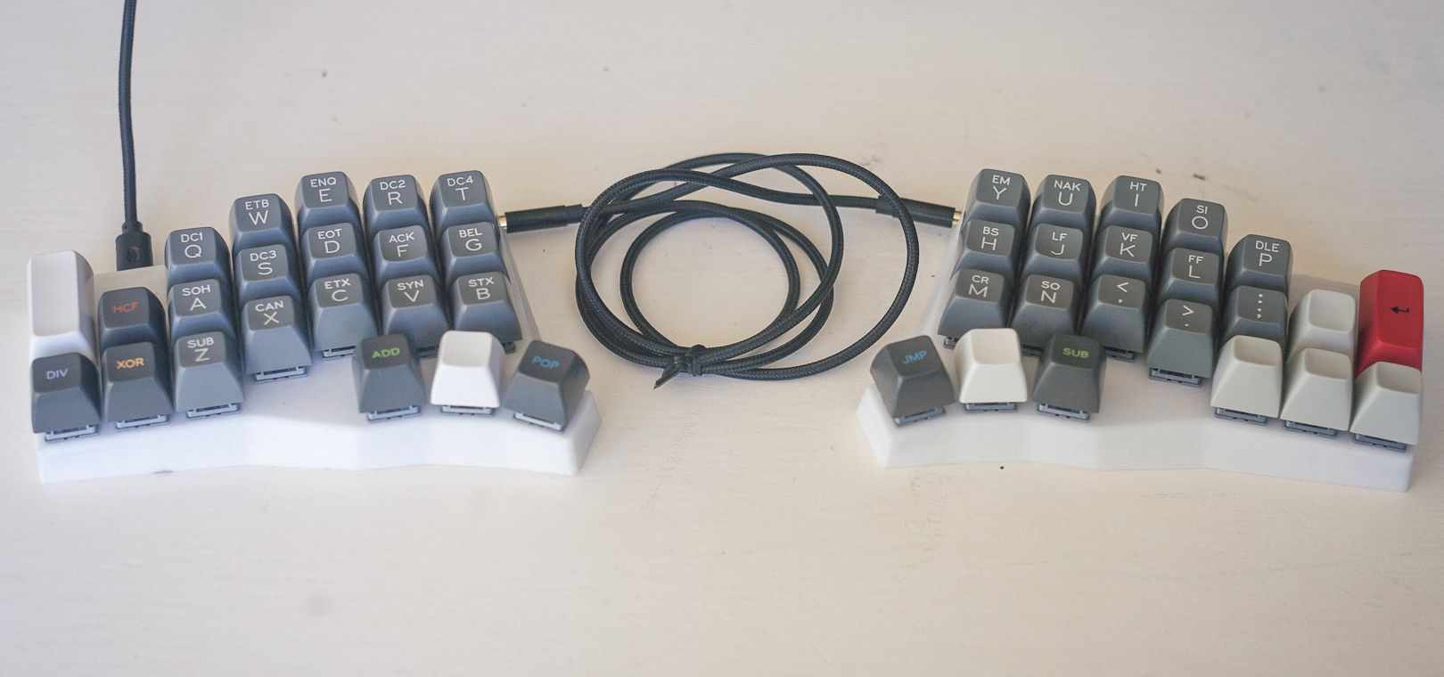 Photo of my Shifty Split keyboard