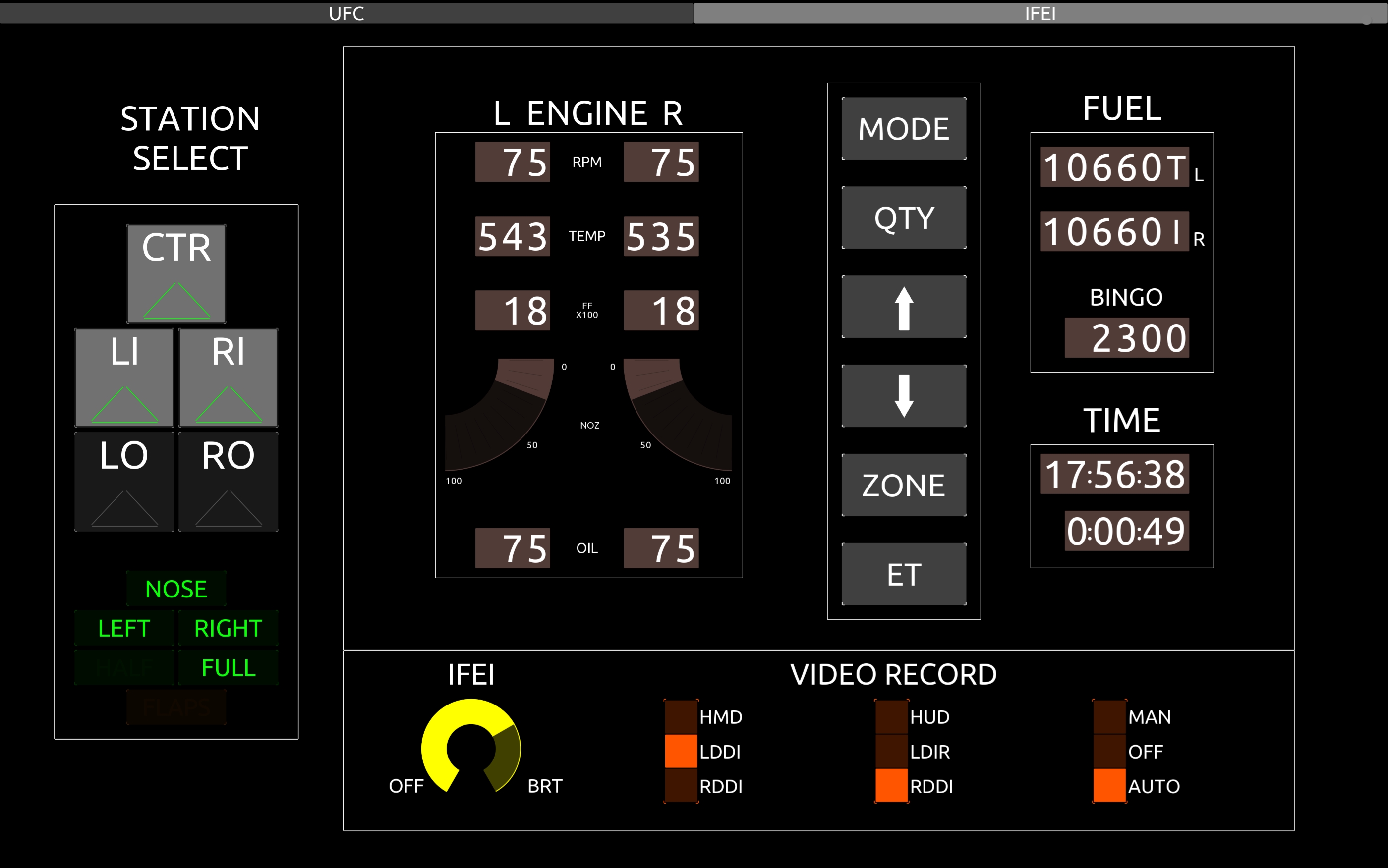 IFEI and Select Jettison