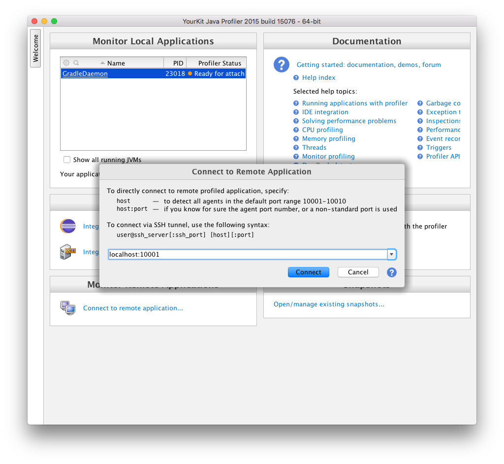 YourKit Configuration