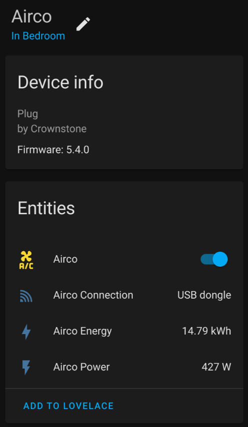 Crownstone power usage