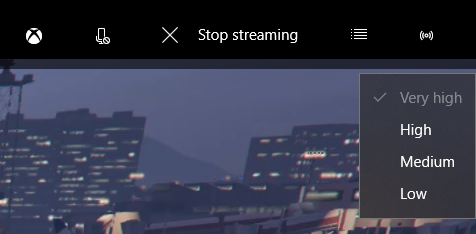 Xbox App Streaming Settings