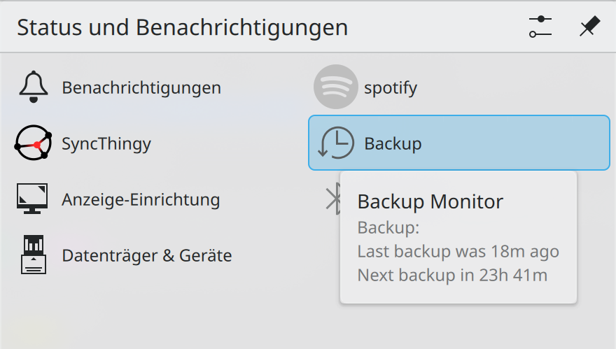 Screenshot of Backup Monitor