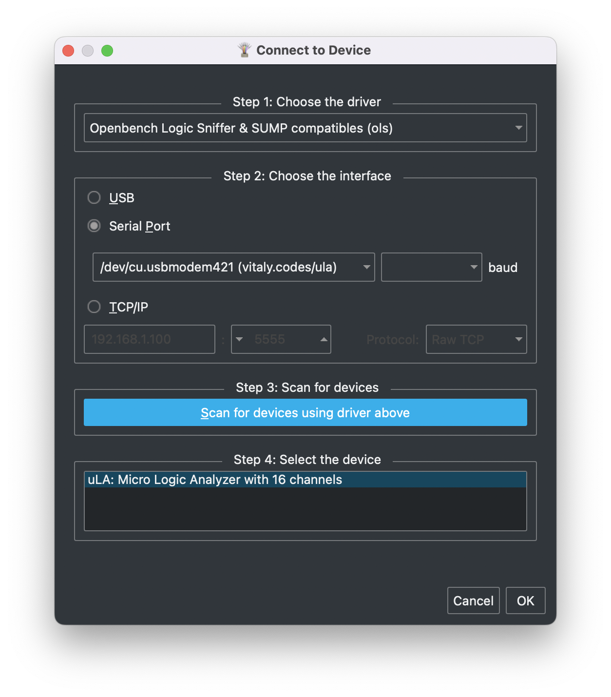 uLA: Micro Logic Analyzer