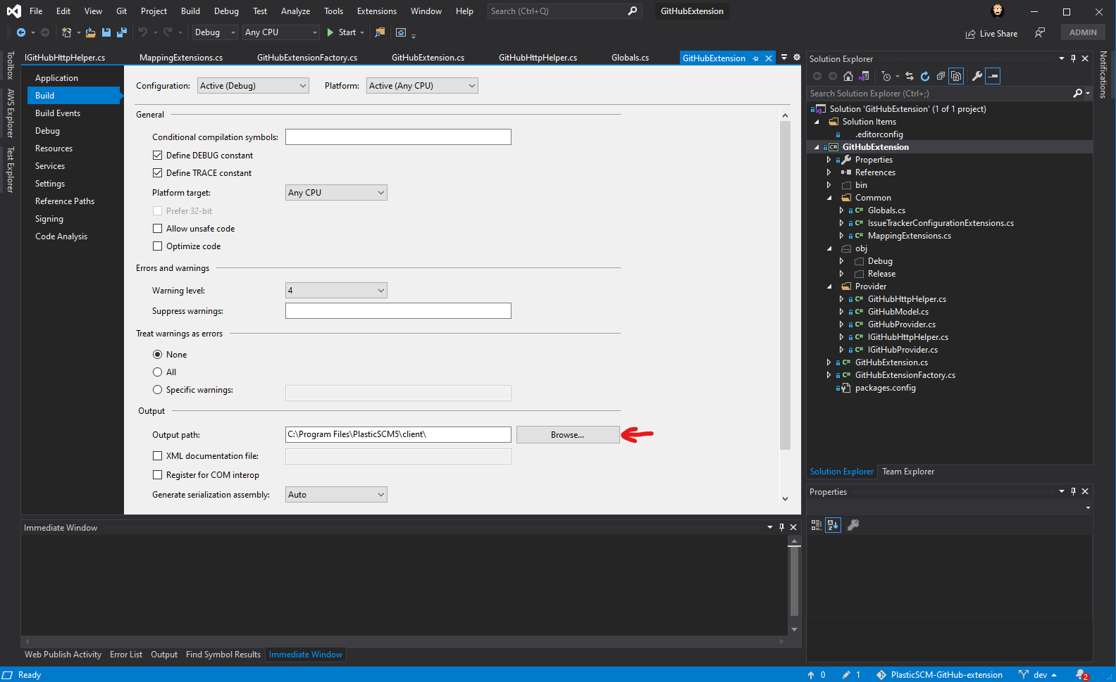 Visual Studio configuration