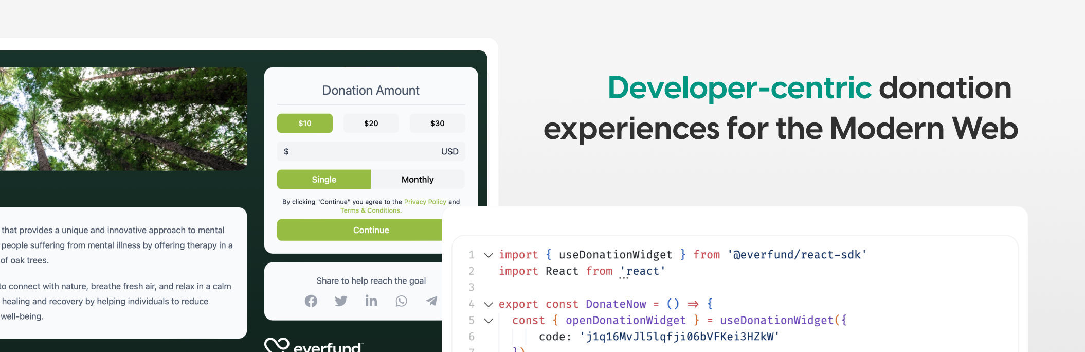 Developer-centric donation expreiences for the Modern Web