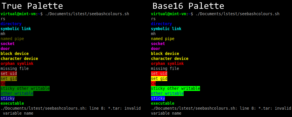 Windows NT default terminal colours