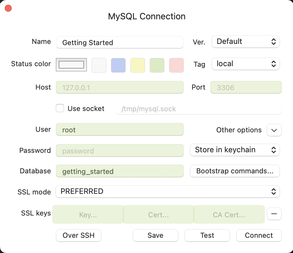 Tableplus Connection