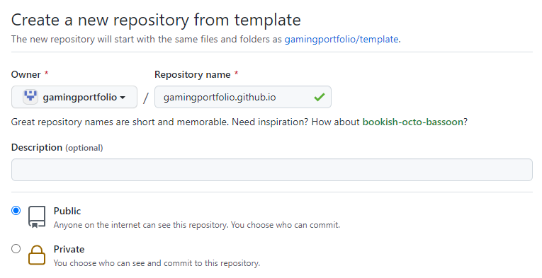 Repository name