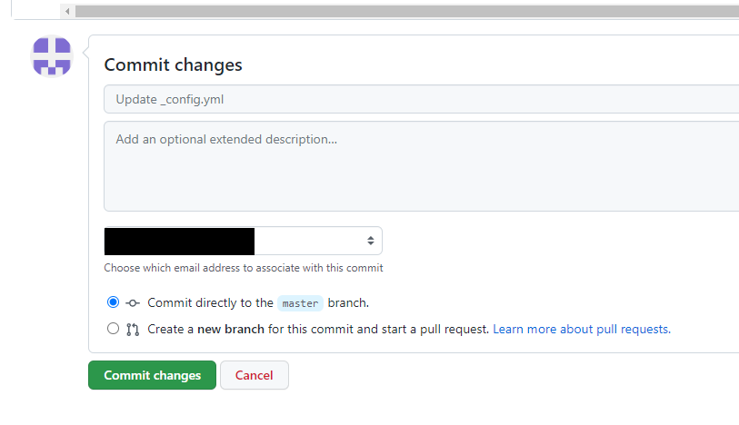 Commit changes