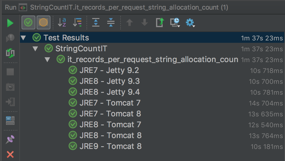 junit test run against multiple app servers