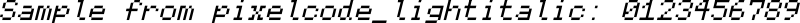 pixelcode_lightitalic