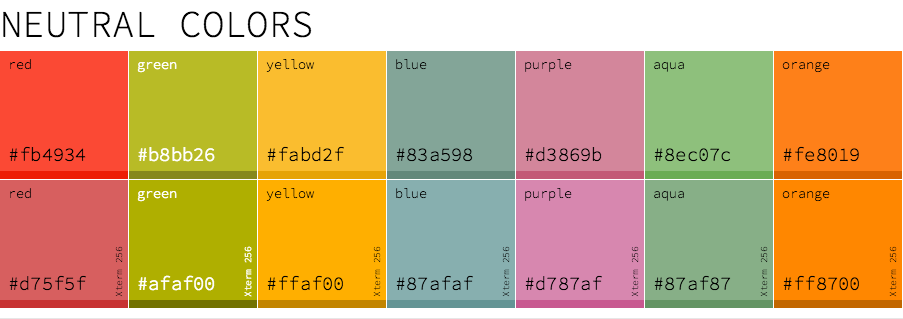 Gruvbox Palette Neutral