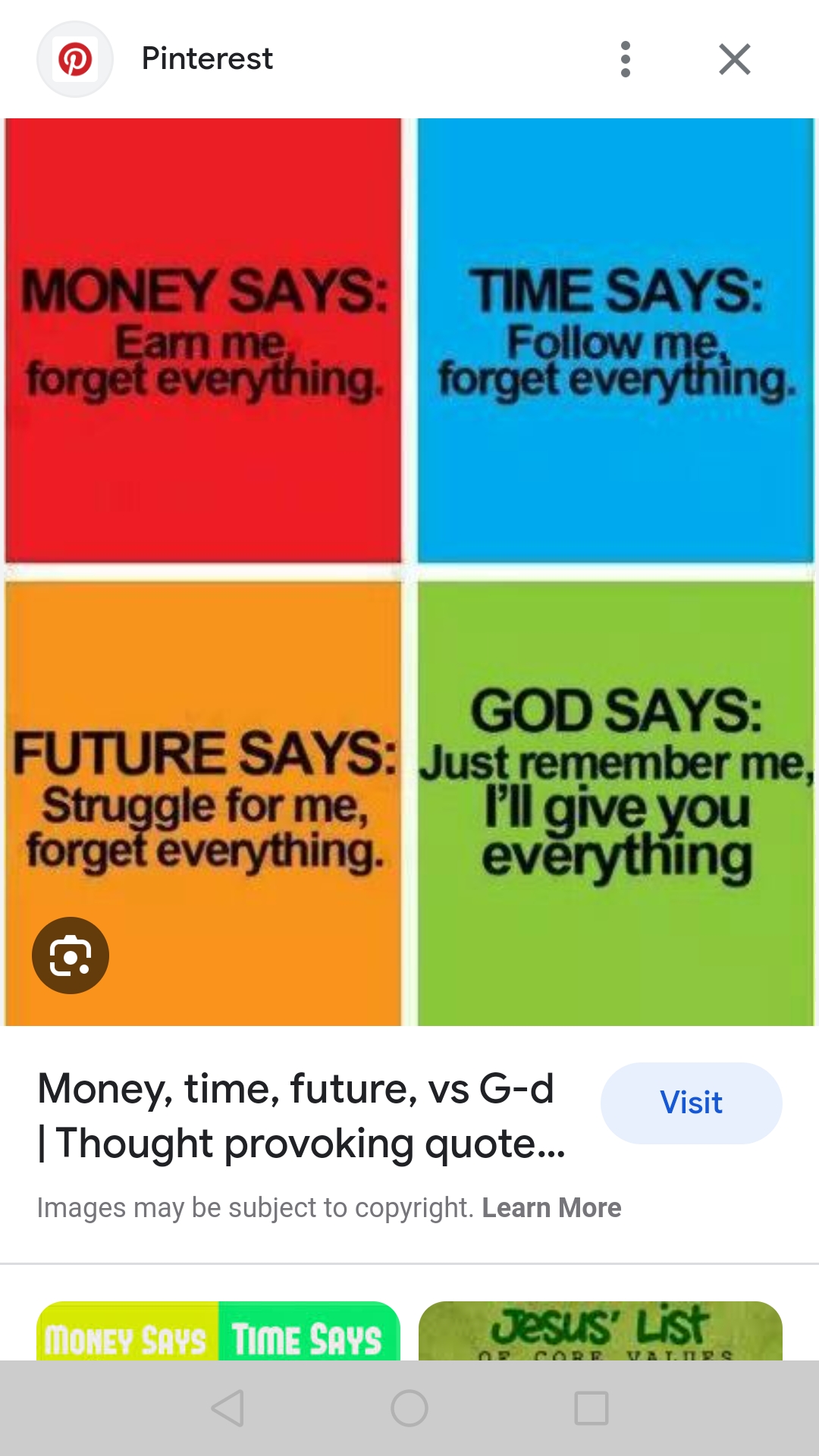 time vsfuture vs money vs God