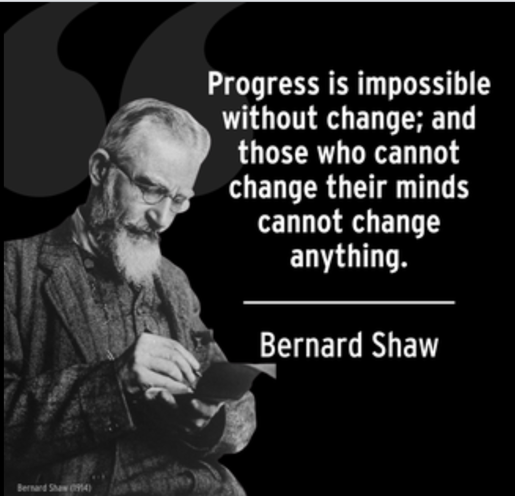 progress is impossible without change