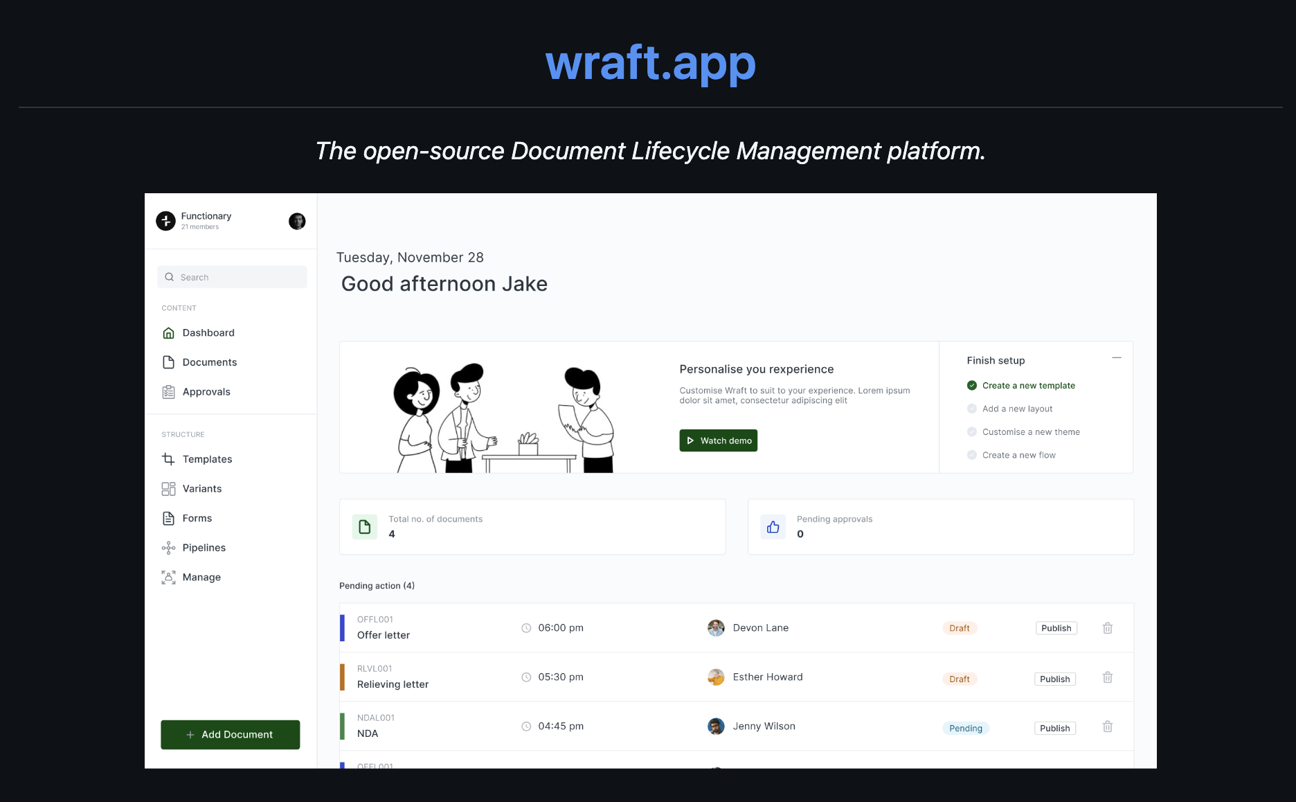 Wraft Showcase