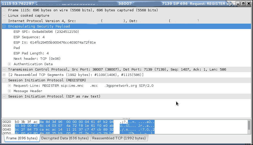 wireshark screen