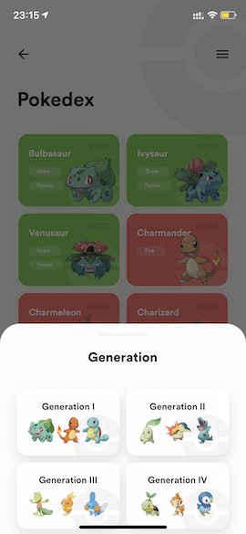 Pokedex Generation