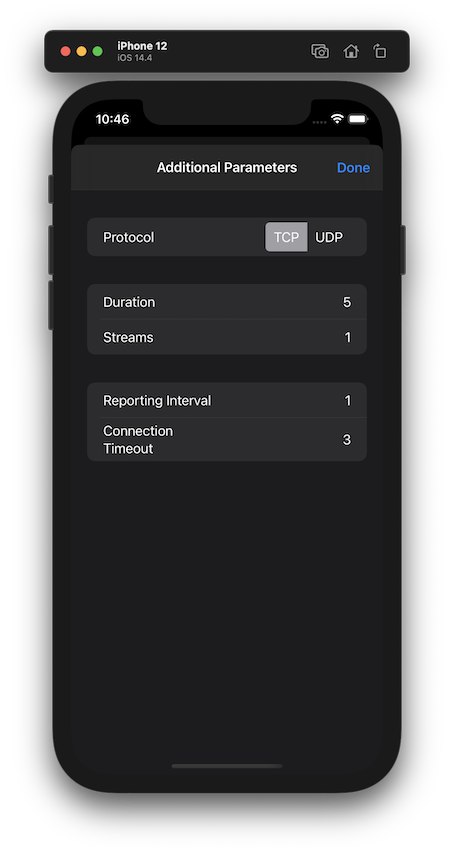 TCP additional parameters