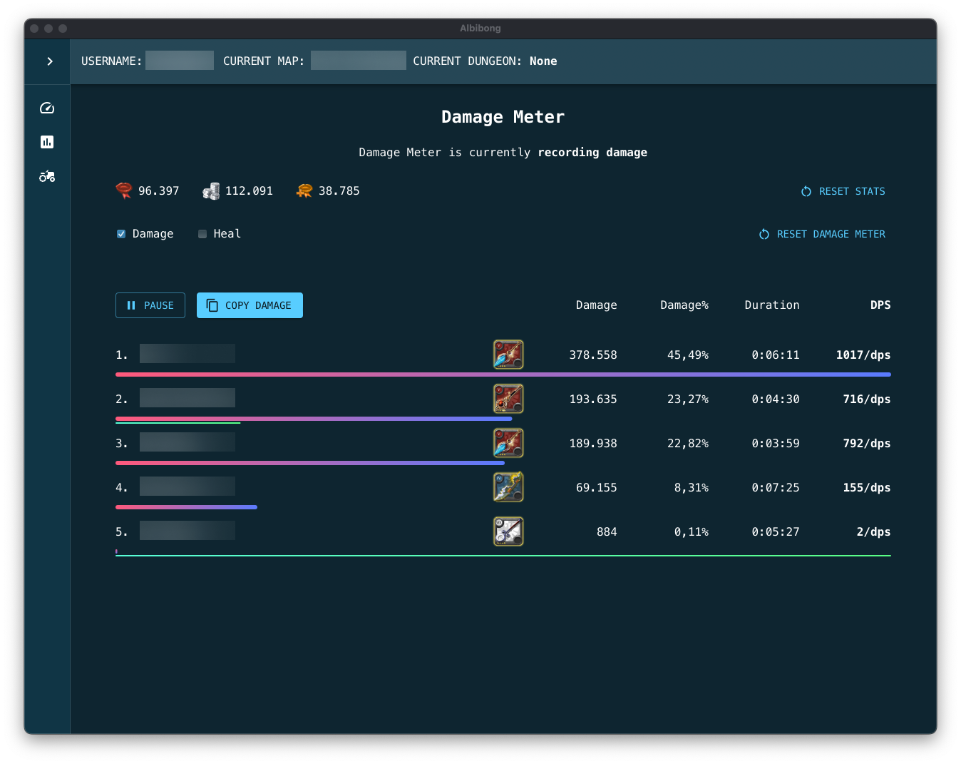 Damage (and Heal) Meter