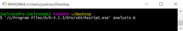 RScript from Windows Terminal
