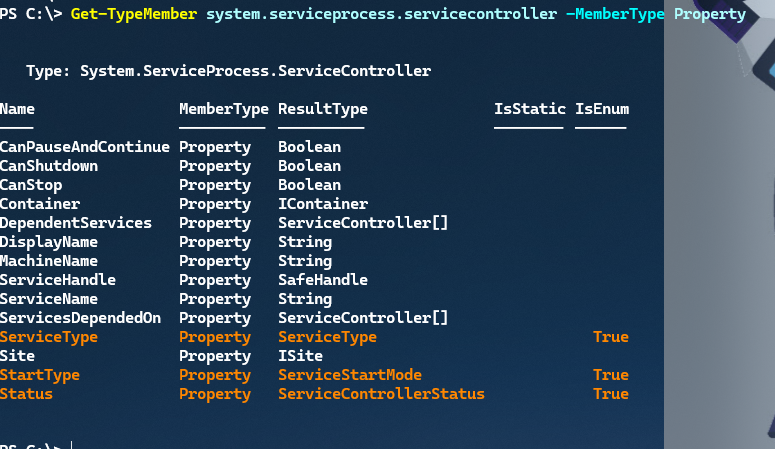 enum properties