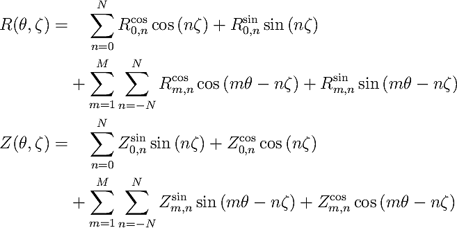 full Fourier series for flux surface