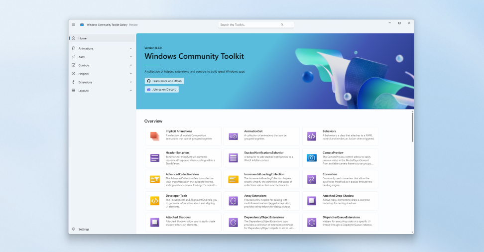 Windows Community Toolkit Tooling image