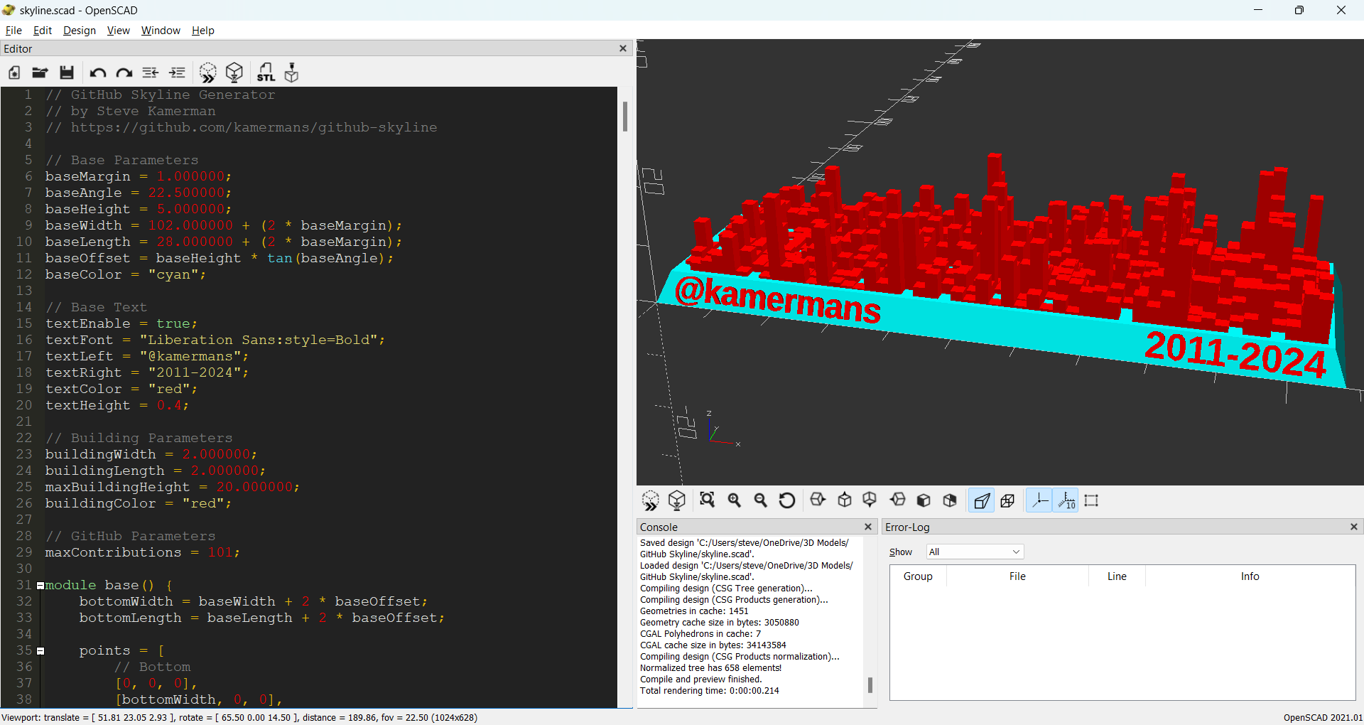 OpenSCAD Screenshot