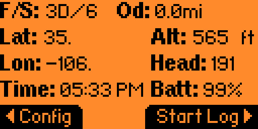 u-blox app handheld data display