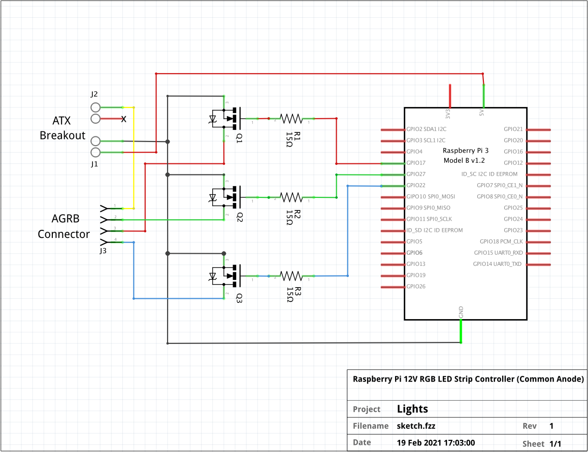 schematic view of electronics