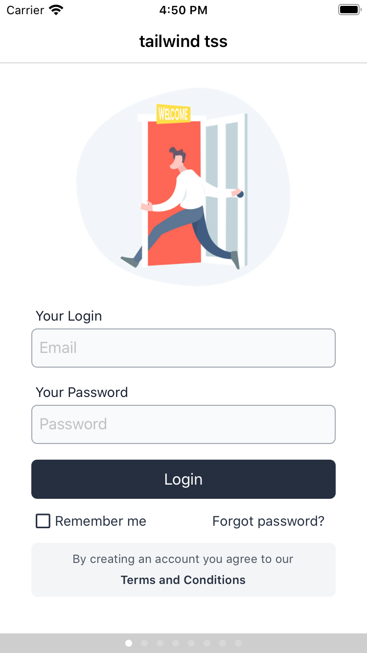 iOS Screen - Login Form