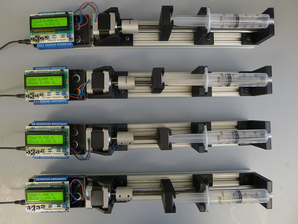 4 syringe pumps