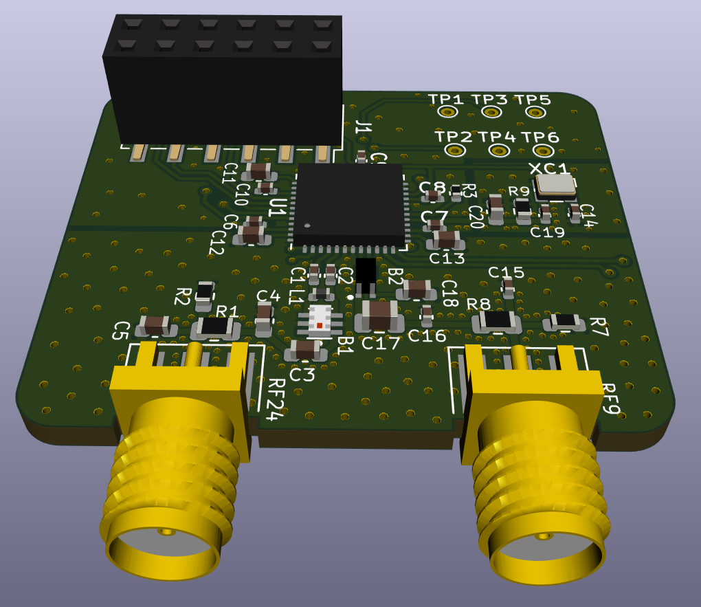 AT86RF215 Breakout Board Top Side